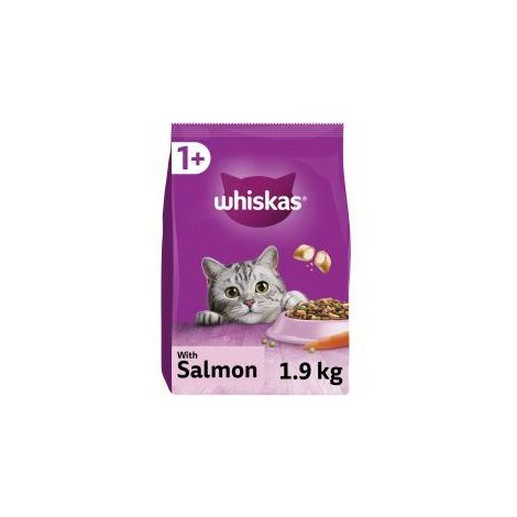 Whiskas 1+ Salmon Adult Dry Cat Food - 1.9kg - 811936