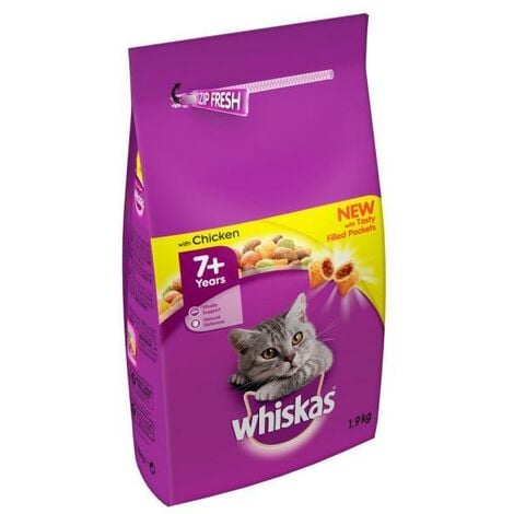 Whiskas 7+ Complete Adult Chicken 1.9kg PK4 - 726534