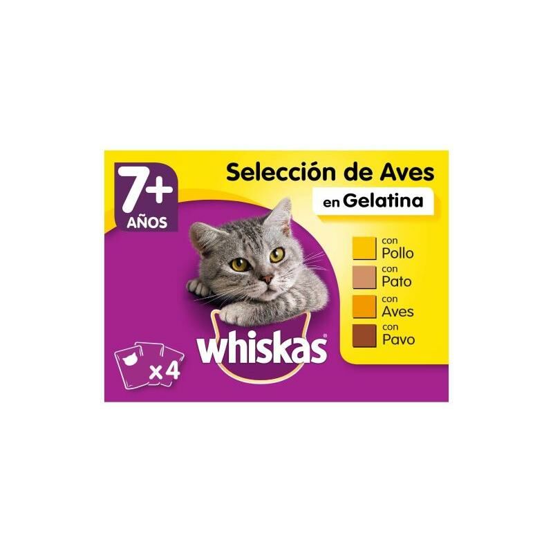 

Whiskas Multi 7+ Selec Aves 4X100Gr