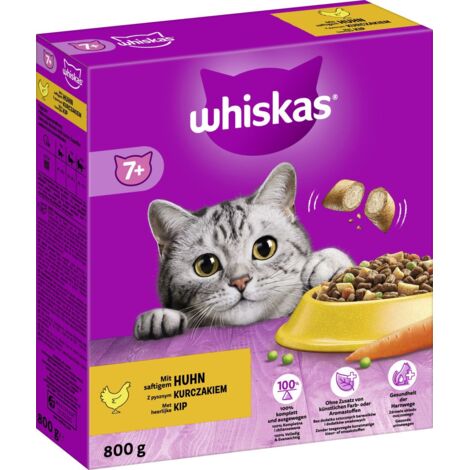 Whiskas 7+ Trockenfutter mit Huhn 800 G