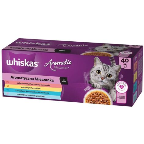 WHISKAS Bustine aromatiche mix di sapori 40x85g