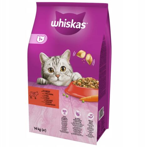WHISKAS Manzo con carote 14 kg