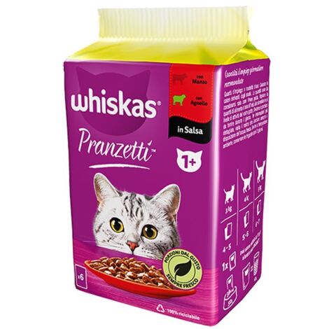 Whiskas Pranzetti +1 Carni Miste 6 x 50gr