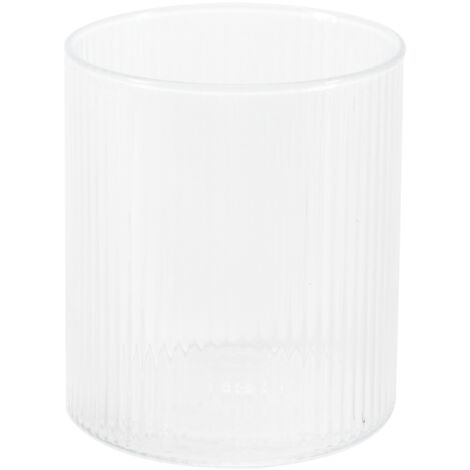 Whiskyglas (300 ml) mit vertikalen Streifen für Bar, Cocktails und Bier, ideal für Partys und Zuhause.
