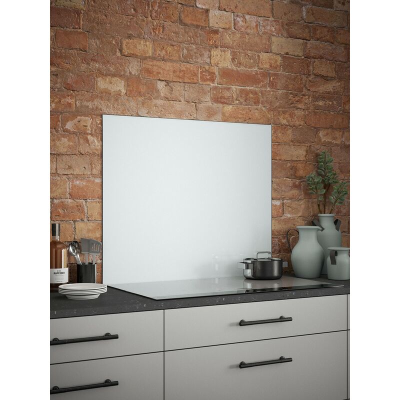 White Mist Glass Kitchen 900mm x 750mm - Splashback
