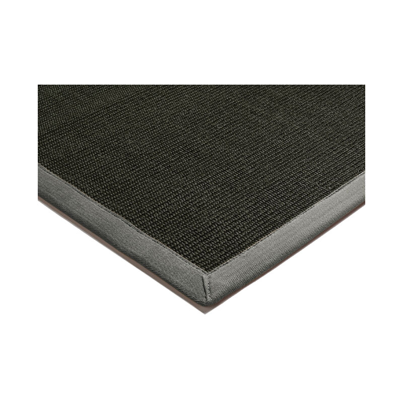 Sisal black / grey 240cm x 340cm Rectangle - Grey and Black
