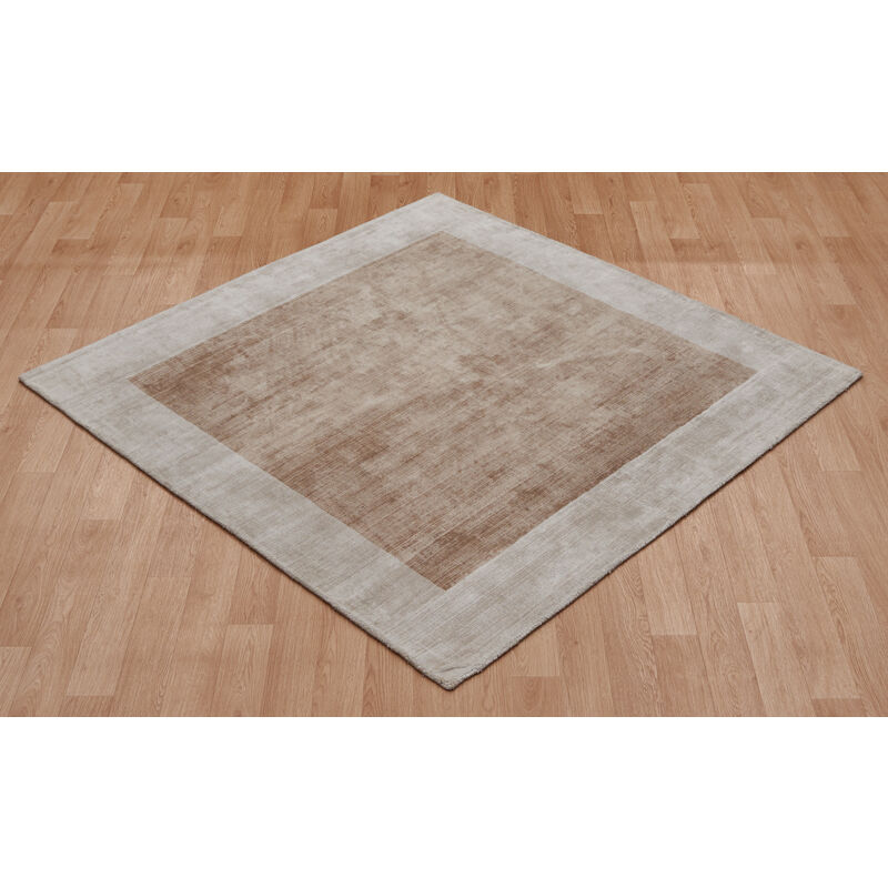 Blade Border Putty Champagne 160cm x 160cm Square - Beige