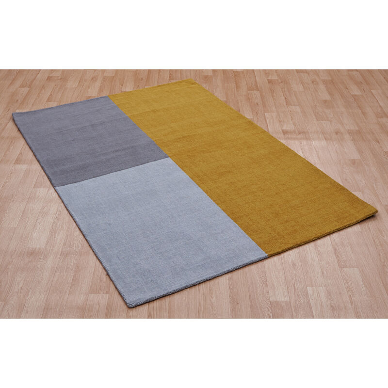 Blox Mustard 200cm x 300cm Rectangle - Yellow and Beige