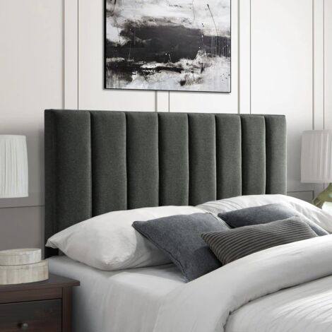 Whisper Storm Grey Linen Single 26 inch Strutted Headboard