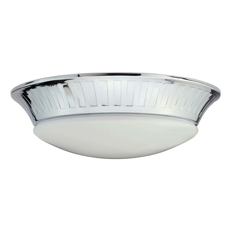 Elstead Lighting - Elstead Whitby - LED Bathroom Flush Mount Ceiling Light Polished Chrome