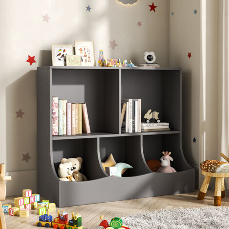 White 2 Tier Open Style Toy and Book Storage Organizer