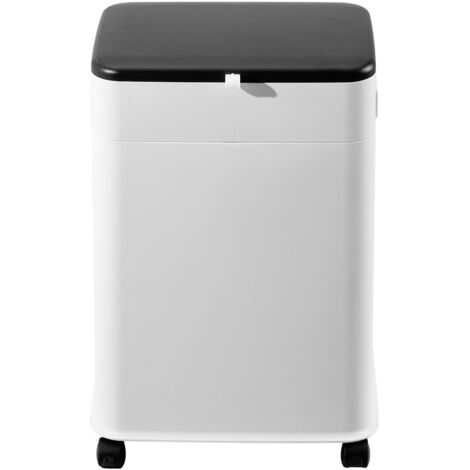 White 20L Kitchen Height Adjustable Household Trash can with Lid