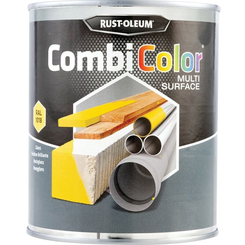 Rust-oleum - 7343MS CombiColor Gloss Light Yellow Multi-surface Paint - 750ML - Yellow