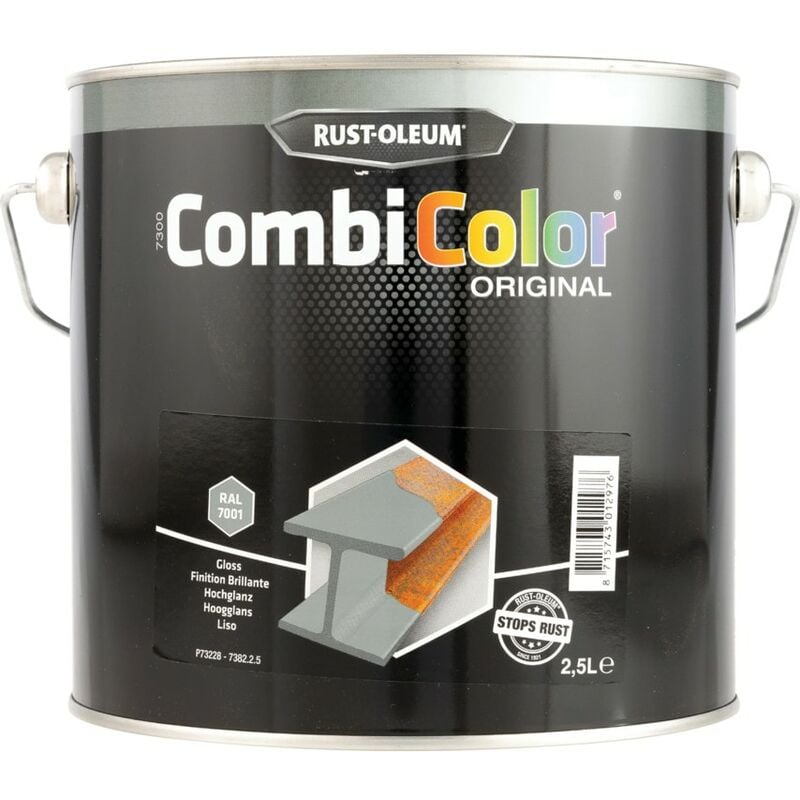 Rust-oleum - 7382 Combicolor Steel Grey Metal Paint - 2.5LTR