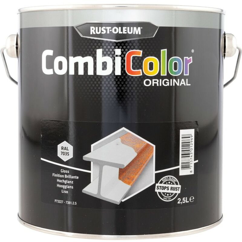 7381 Combicolor Light Grey Metal Paint - 2.5LTR - Rust-oleum