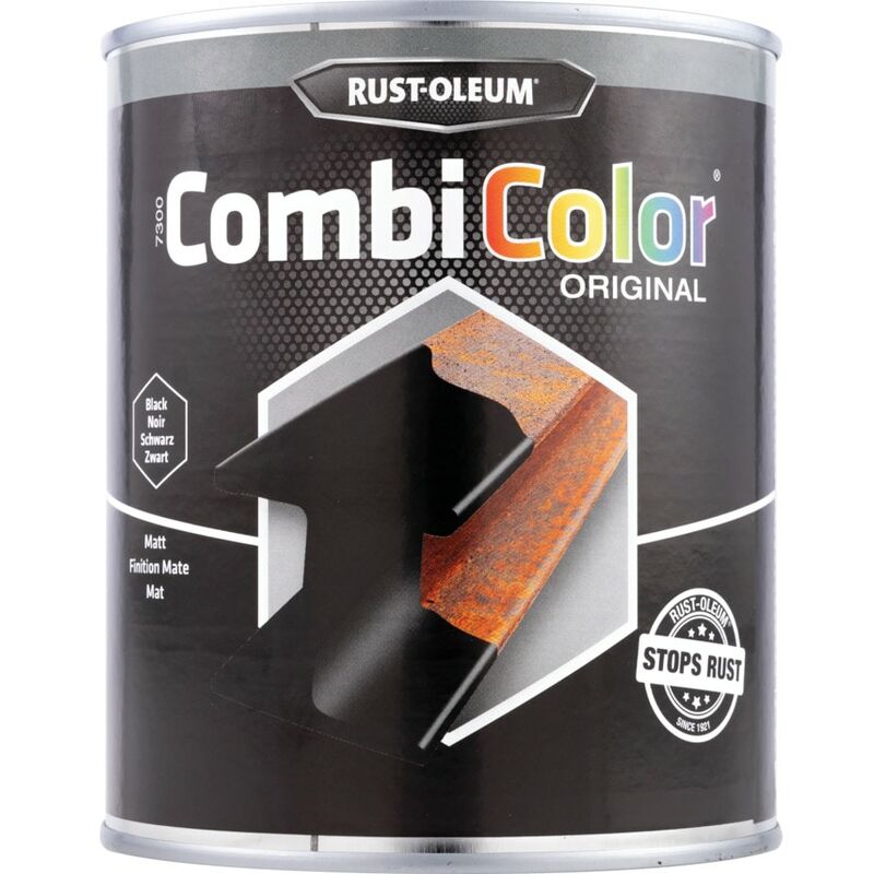 Rust-oleum - 7378 Combicolor Flat Black Metal Paint - 750ML