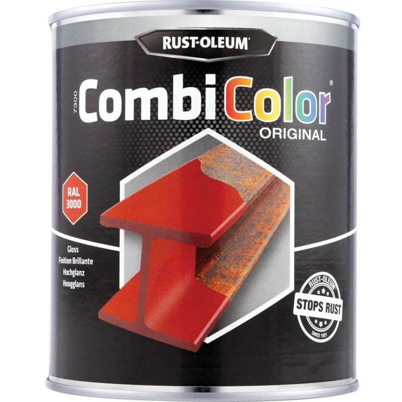 Rust-oleum - 7365 Combicolor Bright Red Metal Paint - 750ML - Red