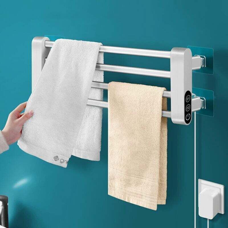Image of White bathroom radiator with 55° thermostat,&hellip;