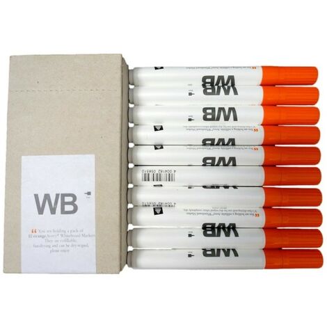 White Board Marker Orange 10 Stück
