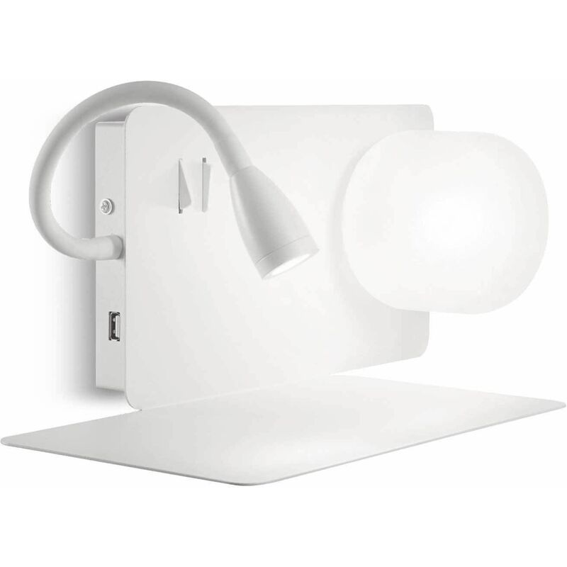 01-ideal Lux - White BOOK wall light 2 bulbs