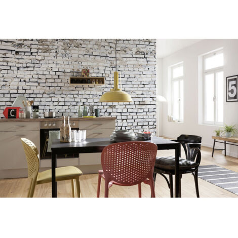 White Brick Photo murale Brique Blanche - 368 x 254 cm
