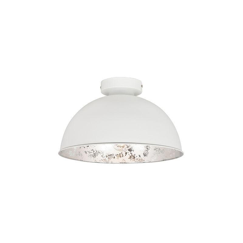 White ceiling lamp with silver 30 cm - Magna Basic