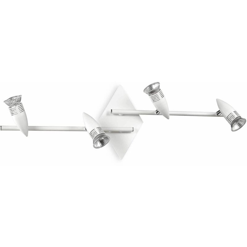 01-ideal Lux - White ceiling light ALFA 4 bulbs