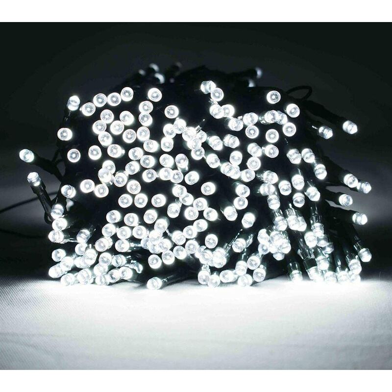 Christmas White Lights Battery Operated 400 Chasing LED Xmas Lighting with Timer Function 8 Lighting Modes