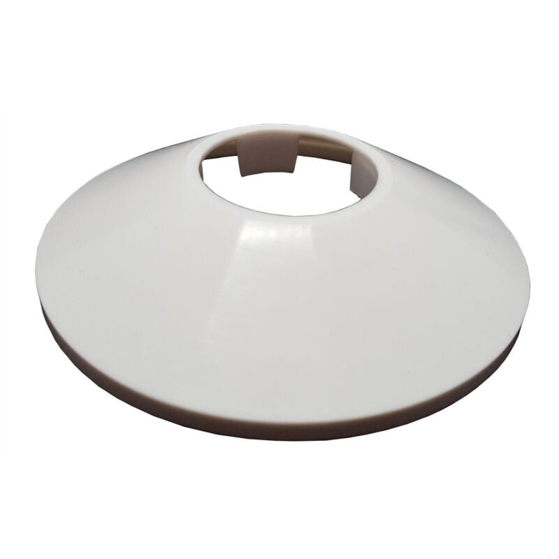 White Cone Shaped Collar Rose Cover for Pipe Holes Gaps Hiding 32mm Diameter