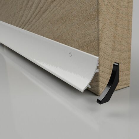 White Door Rain Deflector 32mm With Caps Face Fixed Bottom Door Strip Stormguard