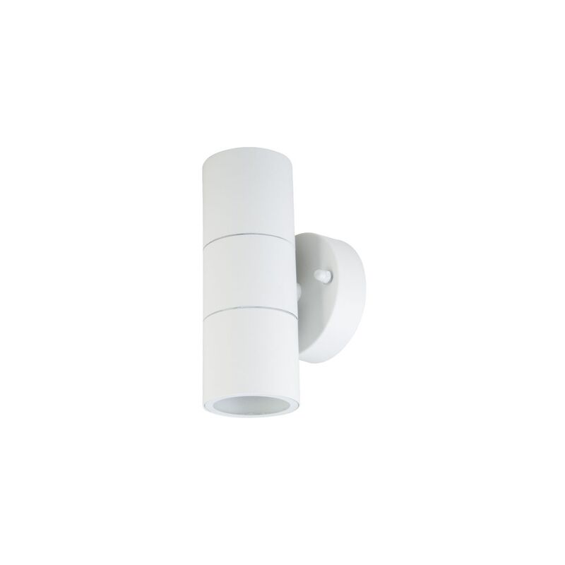 VT7570 GU10 Wall Fitting 2 Way Up and Down Stainless Steel Body IP44 - Matt White (VT-7622) - V-tac