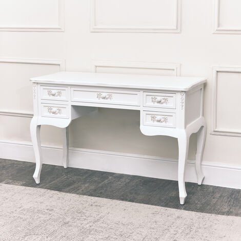 White Dressing Table Desk - Pays Blanc Range - White