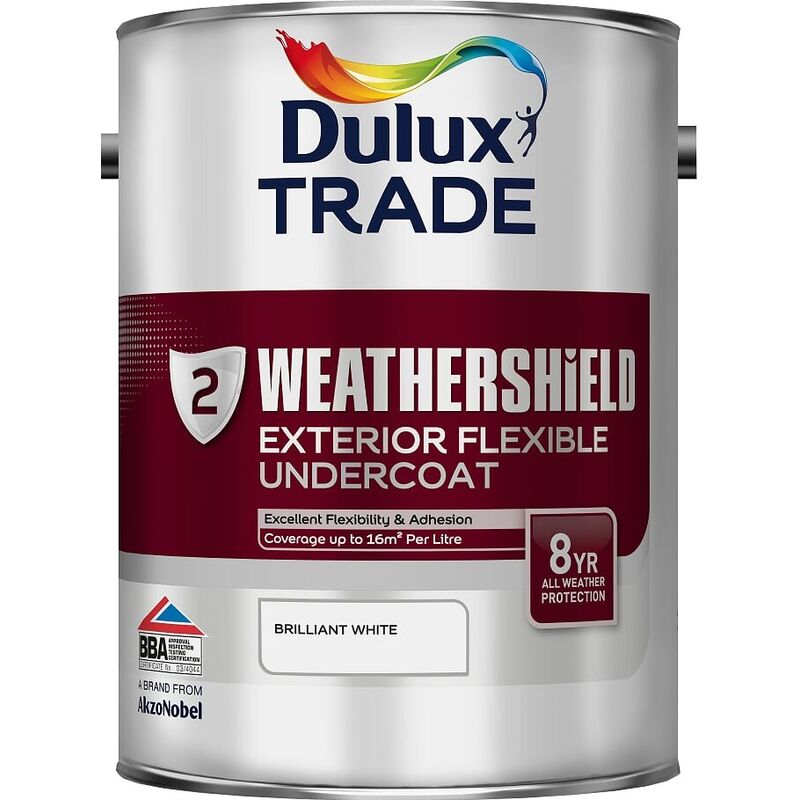 Dulux Valentine - Dulux Trade Weathershield Undercoat Brilliant White 5L