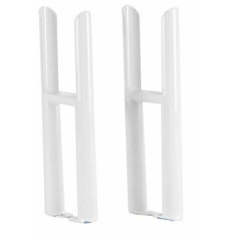 White Freestanding Traditional 3 column Radiator Feet Central Heating and Electric