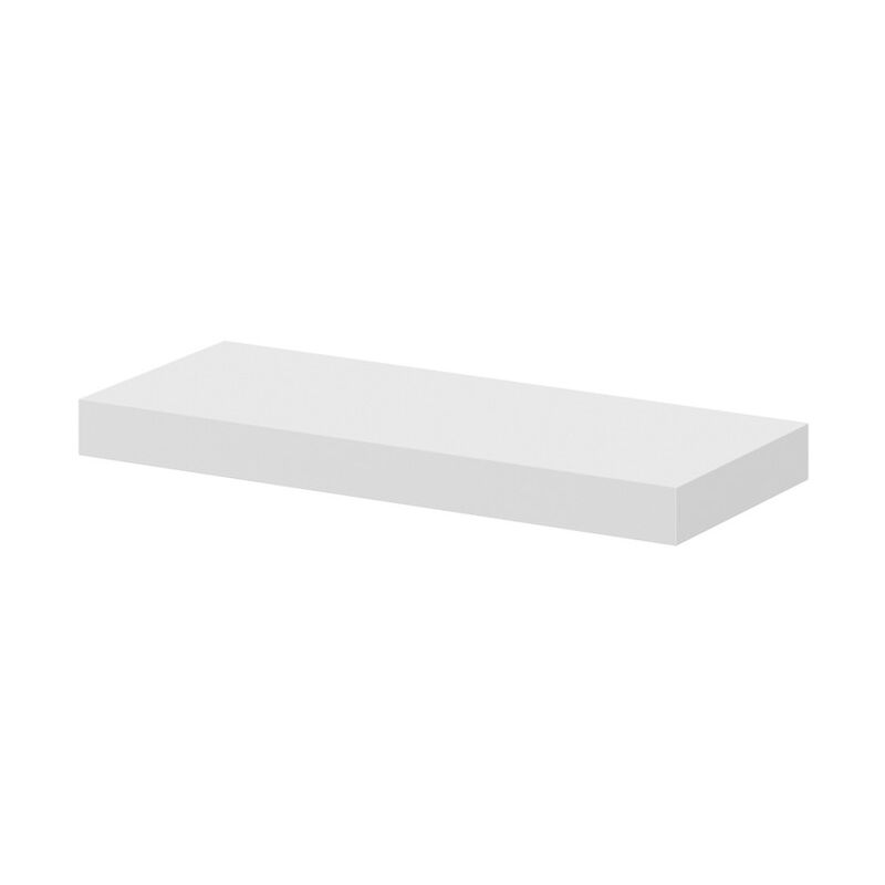 Gloss White 30cm Floating Bathroom Shelf - White - Napoli