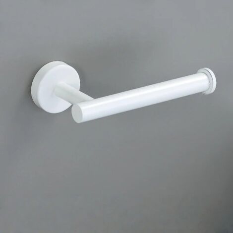 White Gold Bathroom Hardware 304 Stainless Steel Towel Bar Towel Ring Toilet Paper Holder Robe Hook Accessories Set,White,Paper Holder
