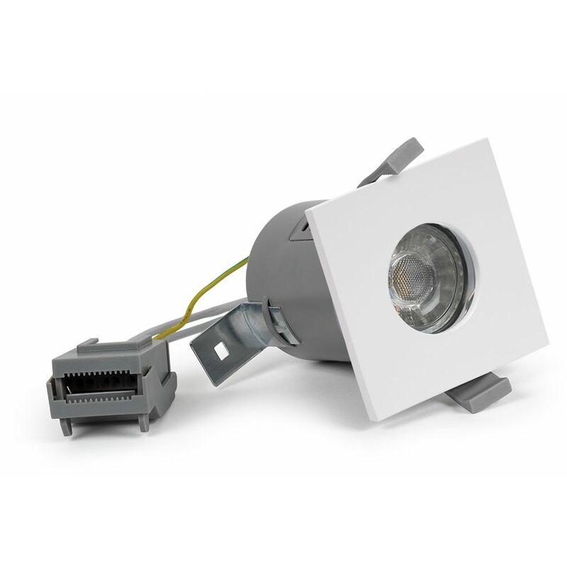 Se Home - White GU10 Square Fire Rated Downlight - IP65