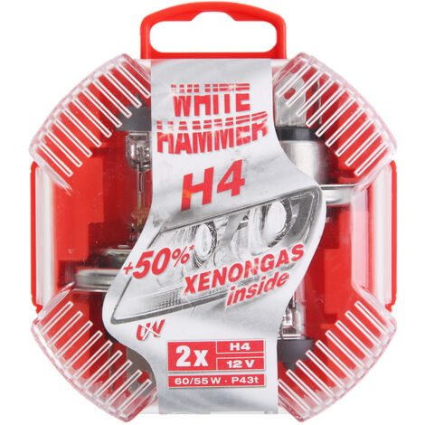 White Hammer by Osram 2x H4 12V 60/55W in Box