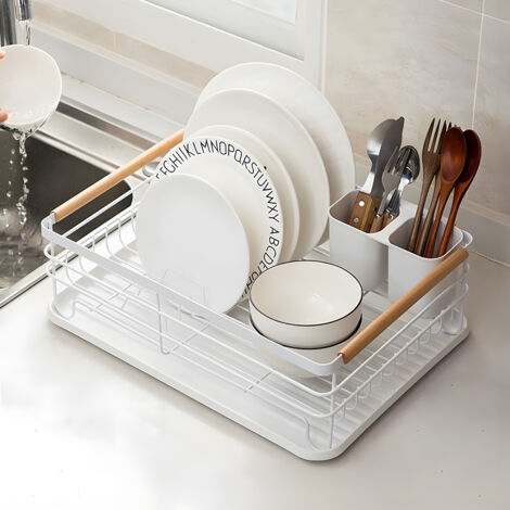 White Iron Dish Drainer