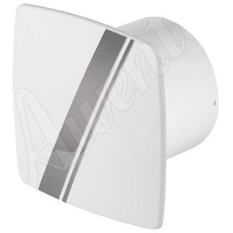 White Kitchen Bathroom Wall Extractor Fan 100mm Awenta LINEA Style with Pull Cord