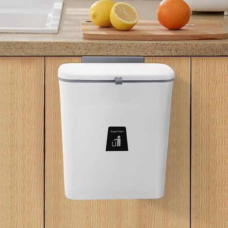 White Kitchen Bin Hanging Trash Can