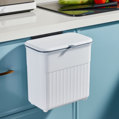 White Kitchen Hanging Trash Can Waste Bin