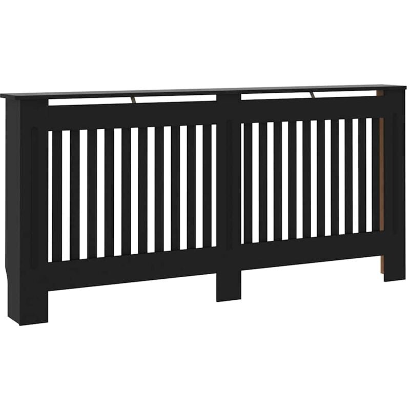 Radiator Cover Black 172x19x81.5 cm mdf Vidaxl