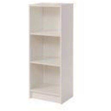 White Medium Narrow Bookcase With Adjustable Shelves In Multiple Colours