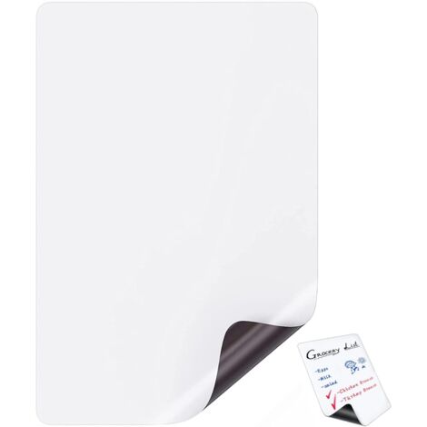 White Memo Board Fridge Self-adhesive Whiteboard Sheet Magnetic Kitchen Whiteboard Sheet Meal Planner for Taking Notes,Meal Planning,Home,Kitchen,Office,A4