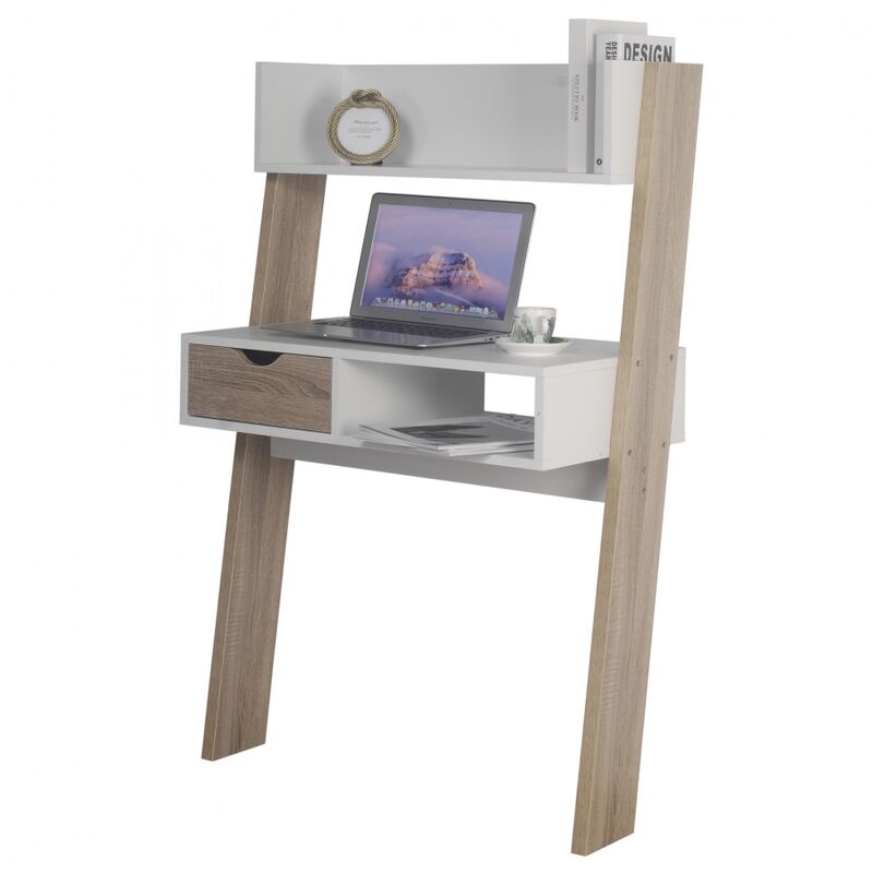 Urbn Living - White & Oak Ladder Desk with Drawer [FX0332][854266]