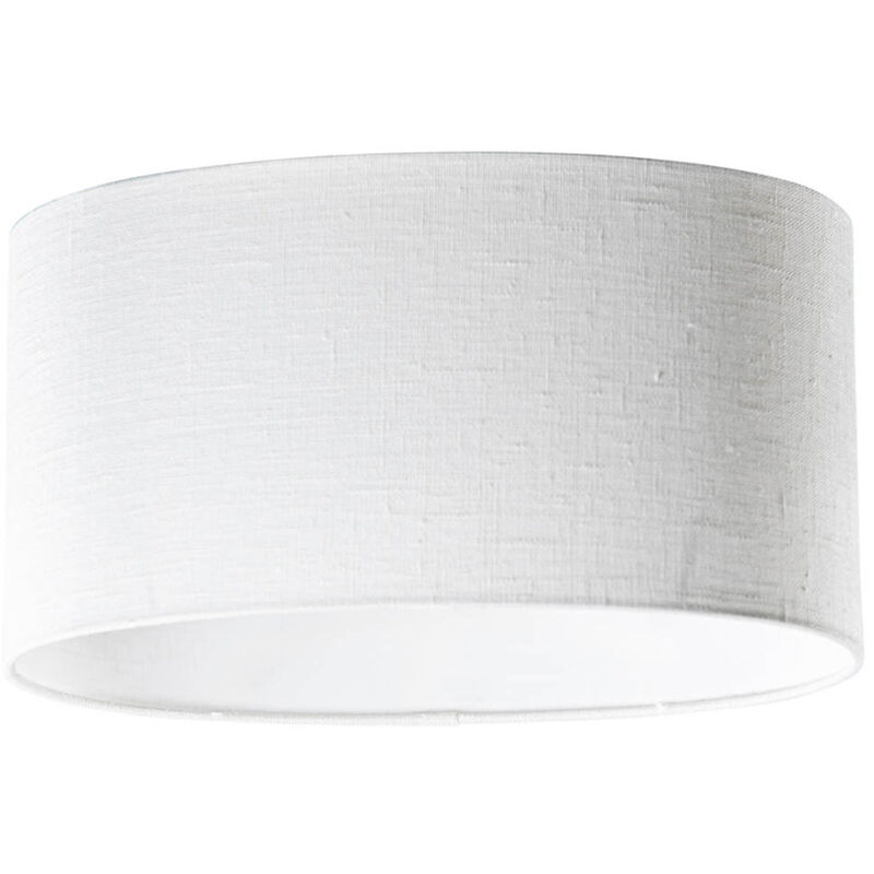 Image of White Oval Linen Lampshade 35/23/18