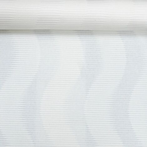 White Paintable Textured Wallpaper Plain Wave Stripe Effect Thick Paste The Wall