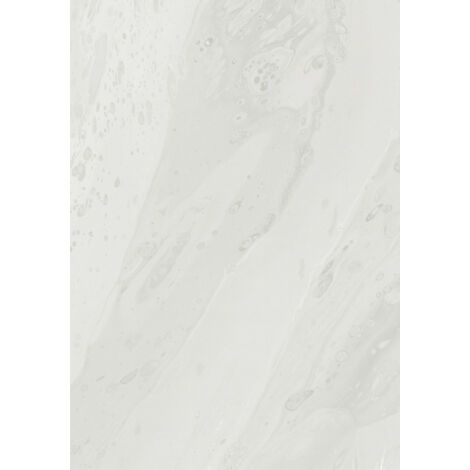 White Painted Marble  Laminate Kitchen Splashback  3.6m x 1210mm x 6mm  -  PP5014