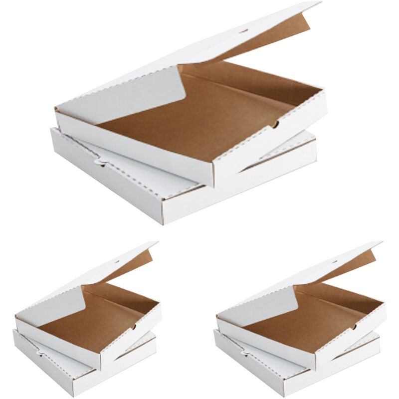 10 x 14" WHITE Plain Pizza Boxes
